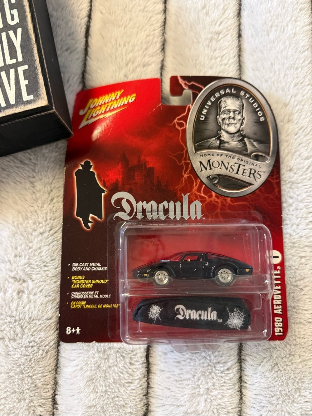 Johnny Lightning Dracula 1980 Aerovette Toy Car - Black